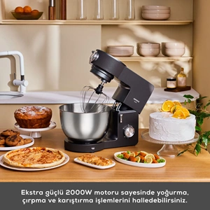 KARACA MULTICHEF ULTRA 2000W 7 LT STAND MİKSER,ANTHRACITE