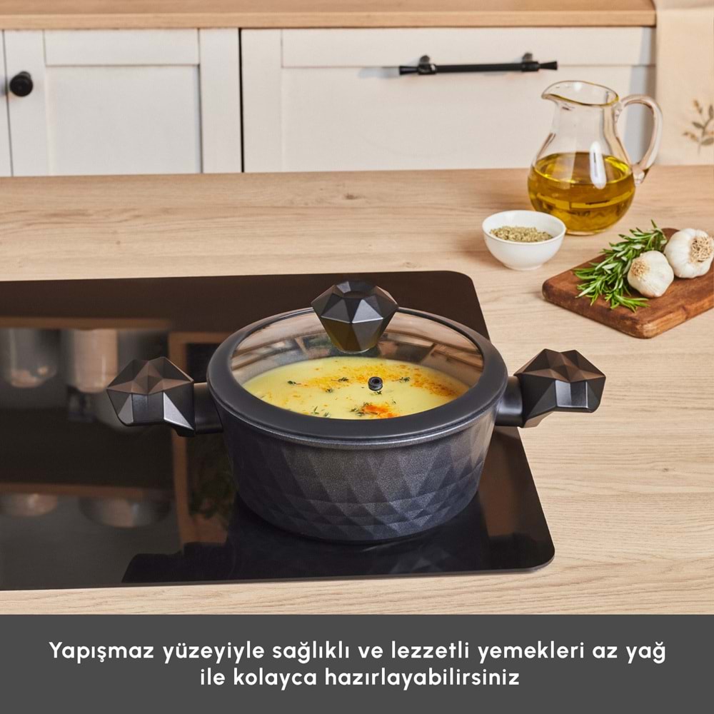 KARACA BIODIAMOND ANTIBAKTERIYEL KULP 20 CM TENCERE