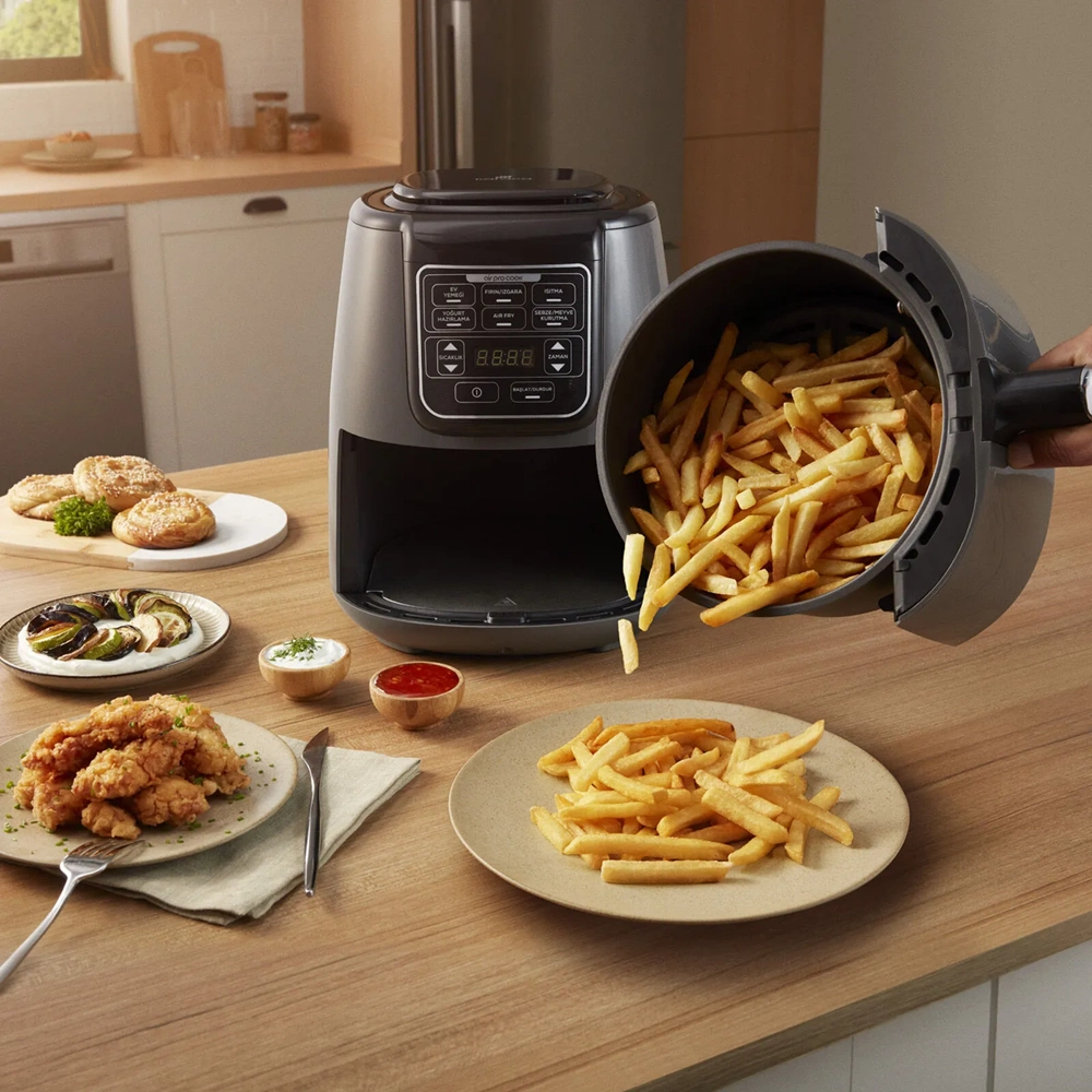 KARACA AIR PRO COOK XL 2IN1 KONUŞAN AIRFRYER BLACK COPPER