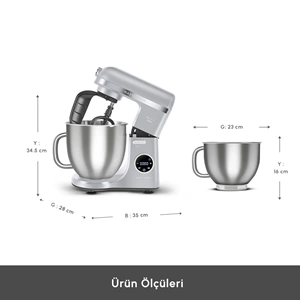 KARACA MASTERMAİD CHEF ULTRA D2000 MUTFAK ŞEFİ, SILVER
