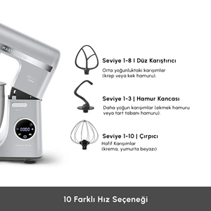KARACA MASTERMAİD CHEF ULTRA D2000 MUTFAK ŞEFİ, SILVER