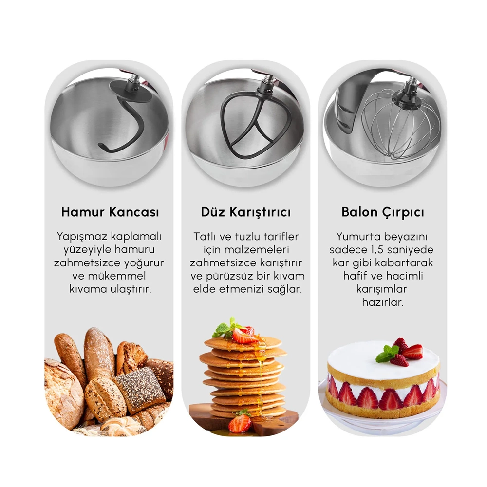 KARACA MASTERMAİD CHEF ULTRA D2000 MUTFAK ŞEFİ, SILVER